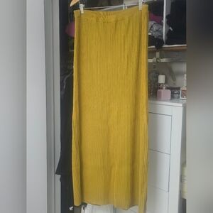 Free People Gold Maxi Pencil Skirt Casual